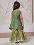 Girl's' Green Kurta Sharara Set With Dupatta
